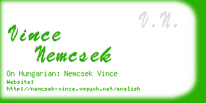 vince nemcsek business card